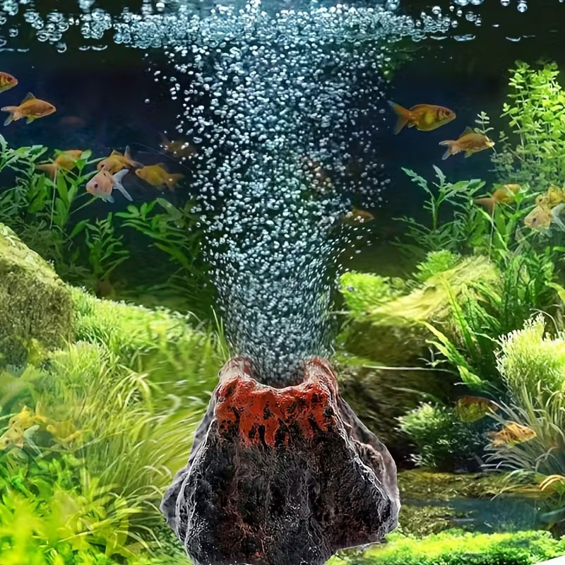Aquarium Fish Games - Volcanic Bubble Stone for Aquariums, No
