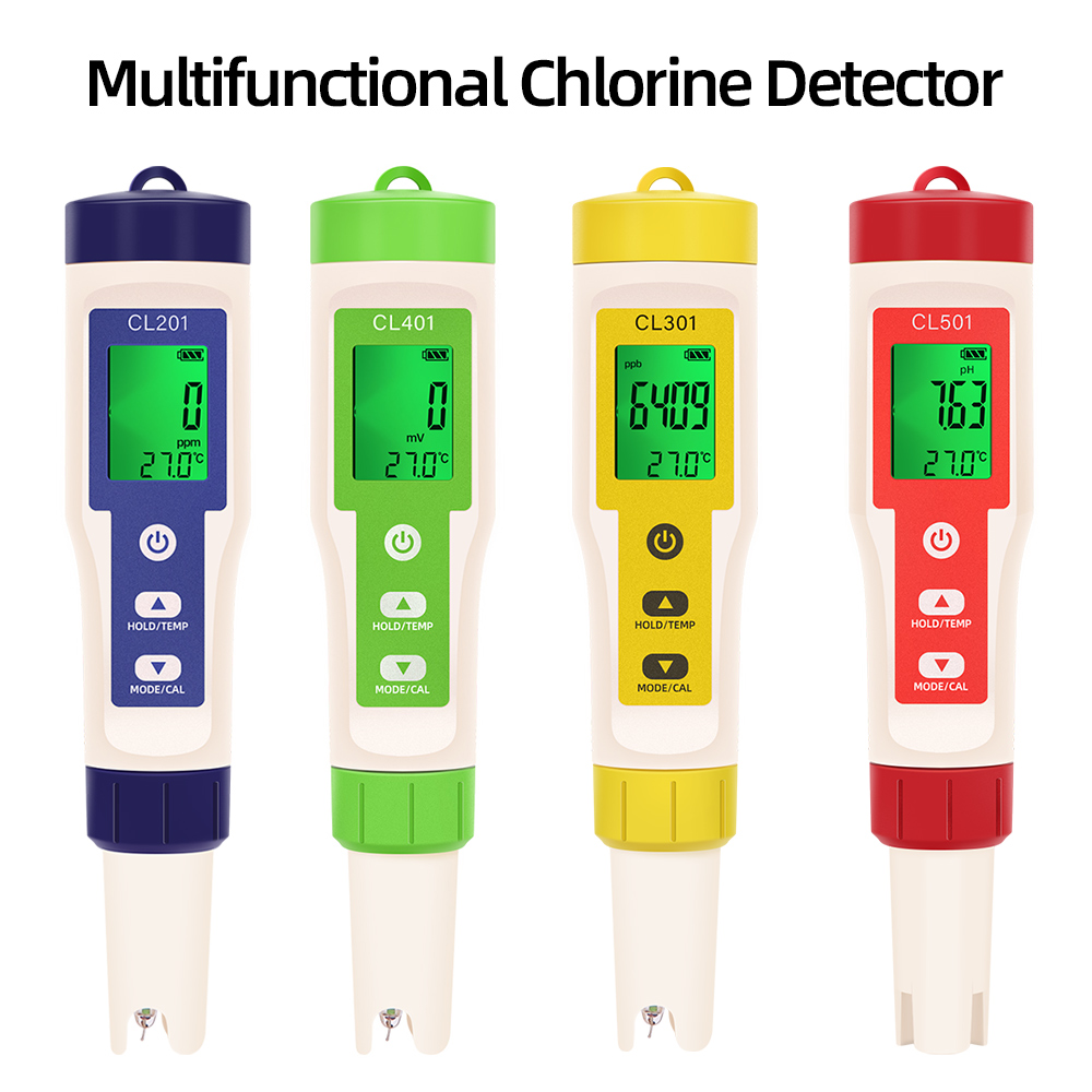 Aquarium Thermometer - PH/CL2/H2/ORP/Temperature Meter Chlorine Detector Digital Water