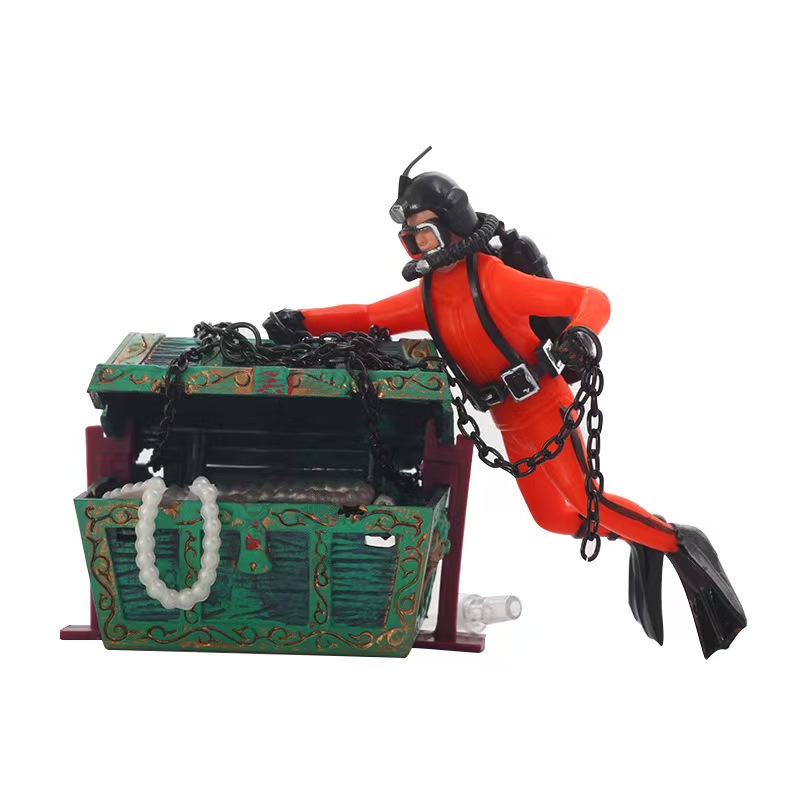 Aquarium Fish World - Treasure Frogman Aquarium Ornament World of