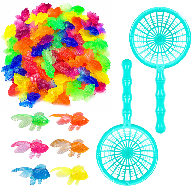 Aquarium Fish Buy - 10/20PCS Plastic Goldfish with Fishing Net