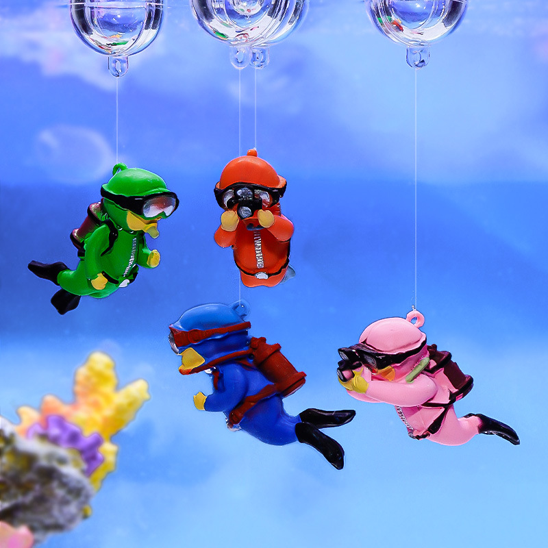 Fish Tank Diver Ornaments Land - Aquarium Fish Games ulasan dan harga