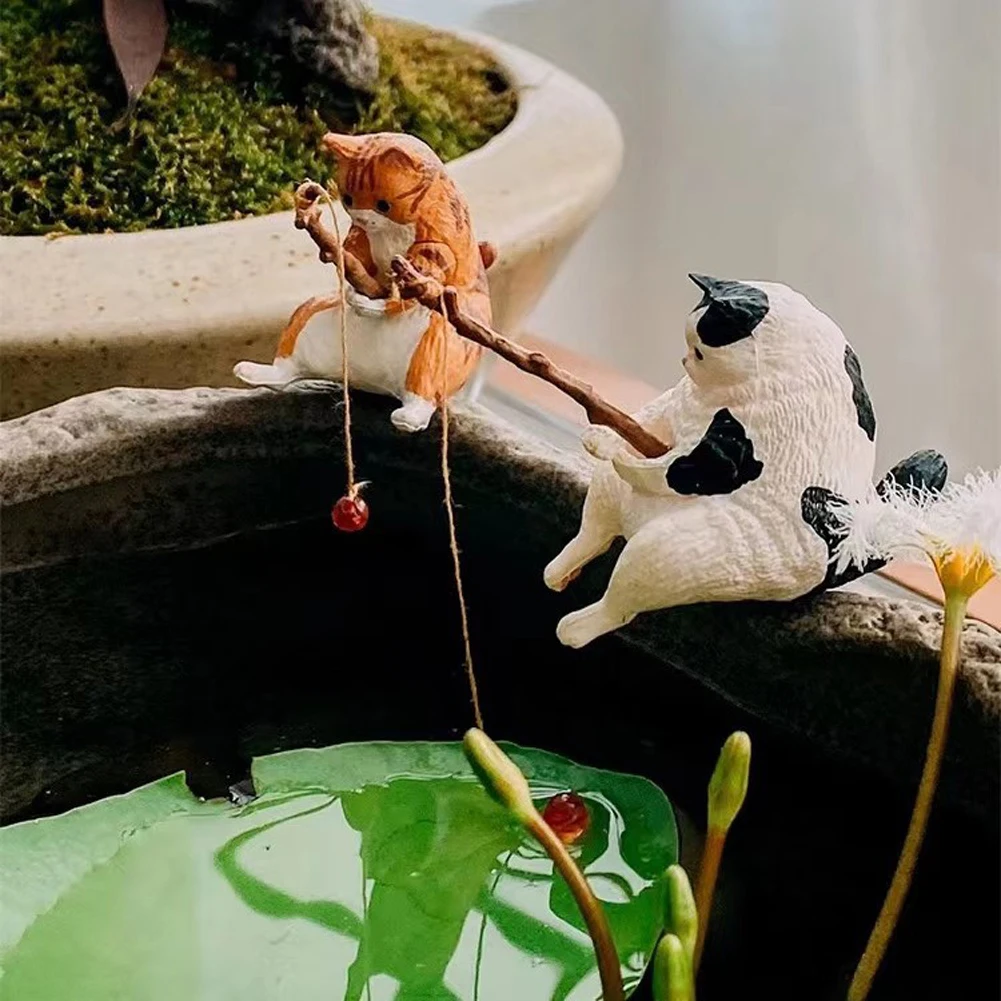 1-5PCS Fishing Cat Aquariums D - Aquarium Fish Background ulasan dan harga