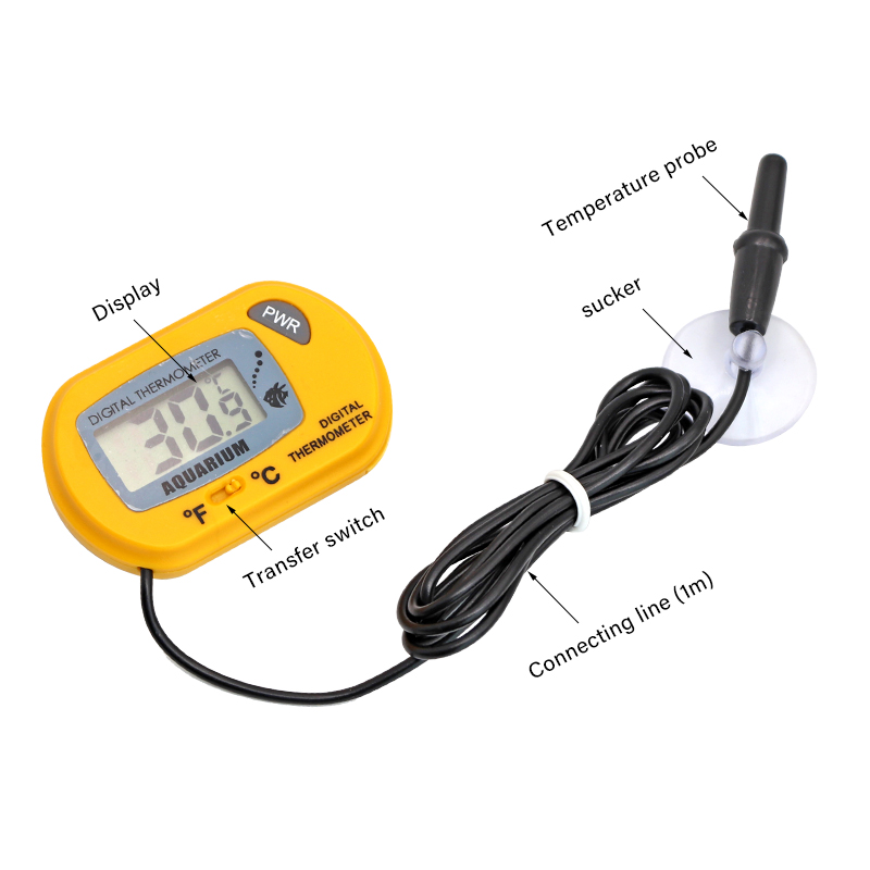 Fish Tank Thermometer LCD Digi - Aquarium Thermometer ulasan dan harga