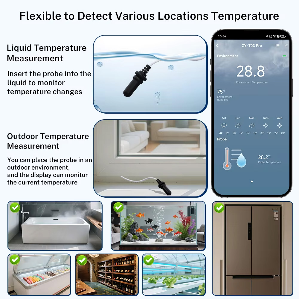 External Probe Temperature Hum - Aquarium Thermometer ulasan dan harga