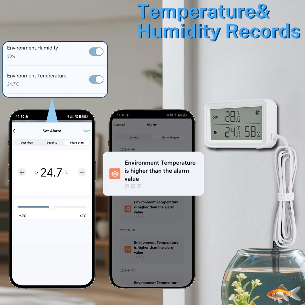 External Probe Temperature Hum - Aquarium Thermometer ulasan dan harga