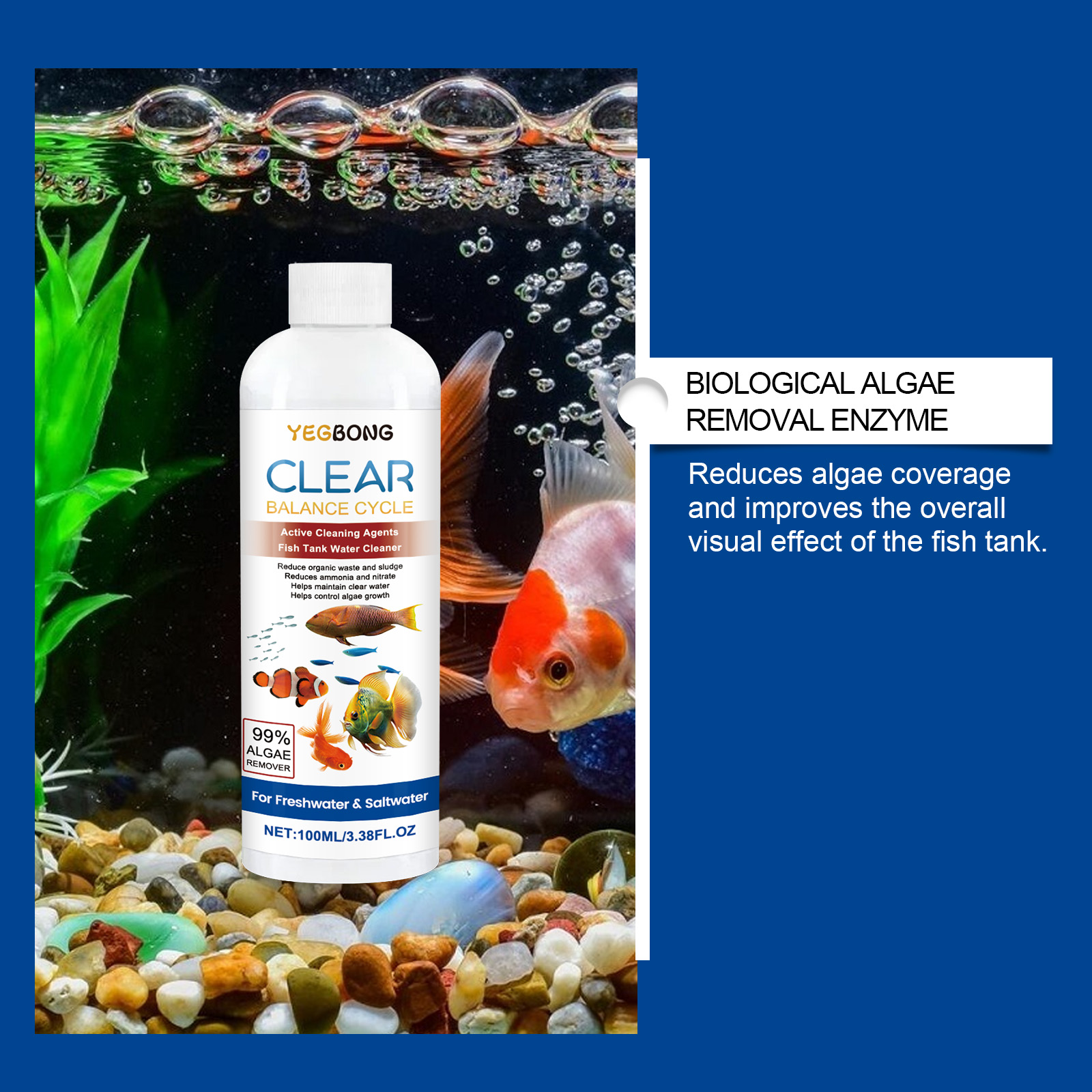 Aquarium Water Clarifier 100ml - Cleaner Fish Aquarium ulasan dan harga