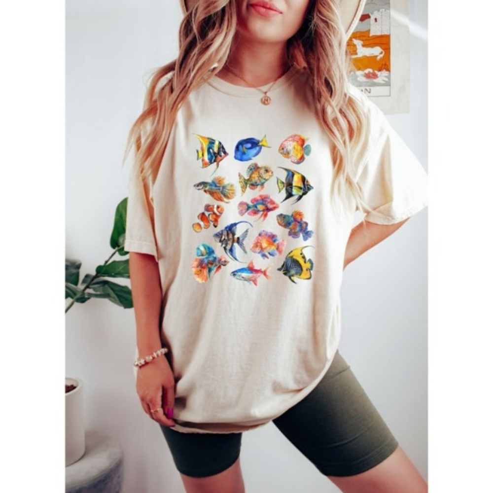Tropical Fish Shirt Vacation S - Aquarium Fish Exotic ulasan dan harga
