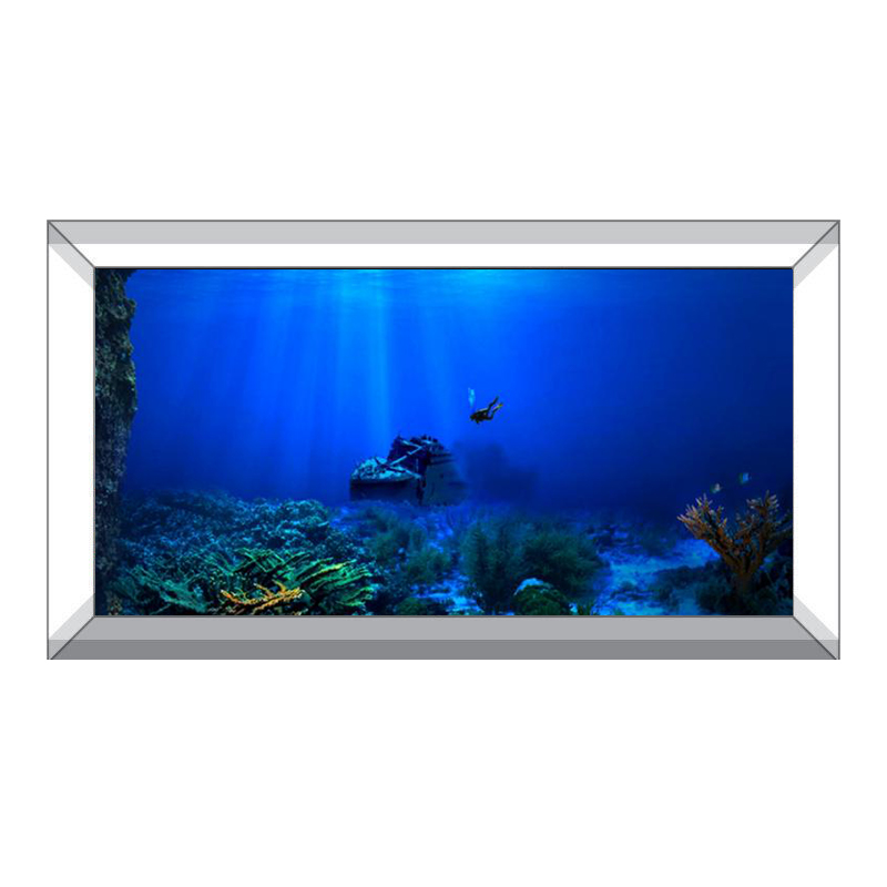 Fish Tank Background Decorativ - Aquarium Fish World ulasan dan harga