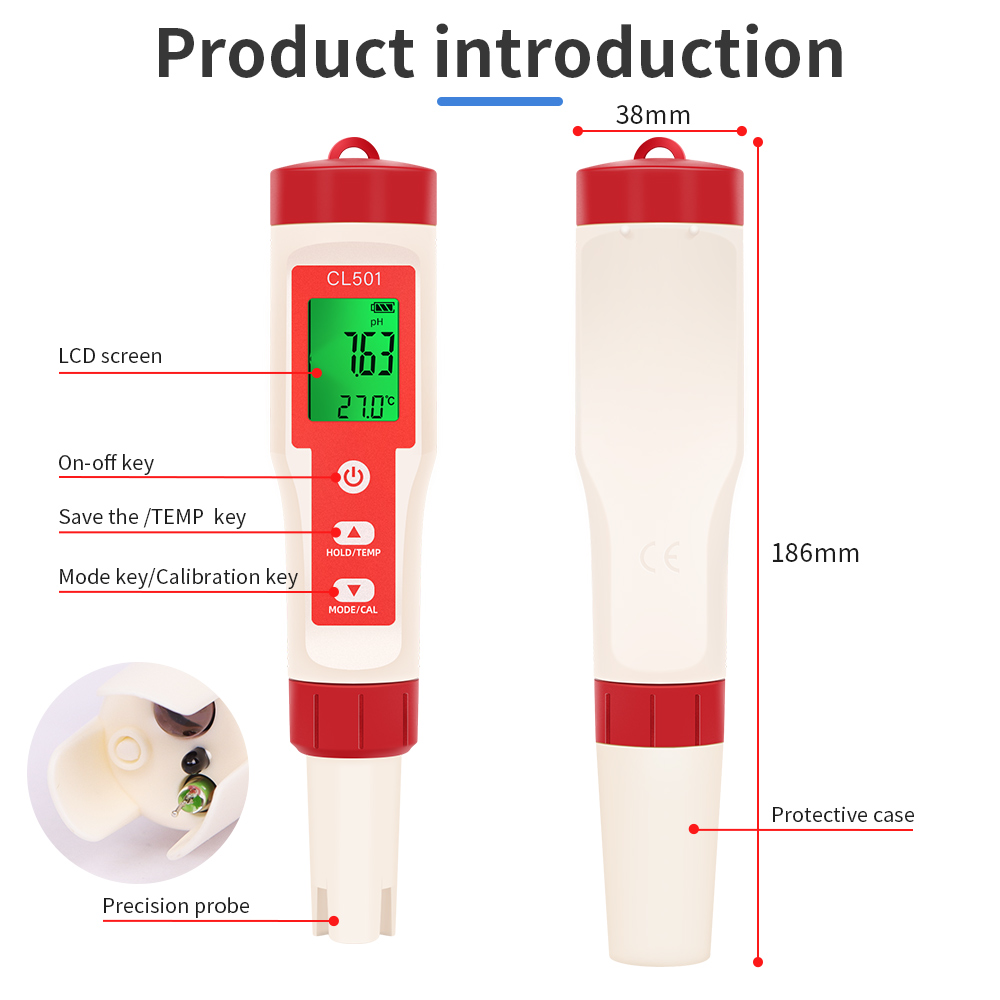 PH/CL2/H2/ORP/Temperature Mete - Aquarium Thermometer ulasan dan harga
