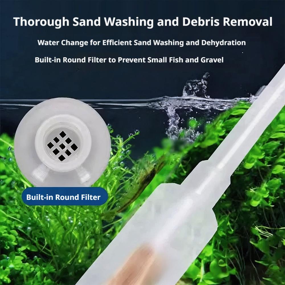 Manual Aquarium Siphon Fish Ta - Cleaner Fish Aquarium ulasan dan harga