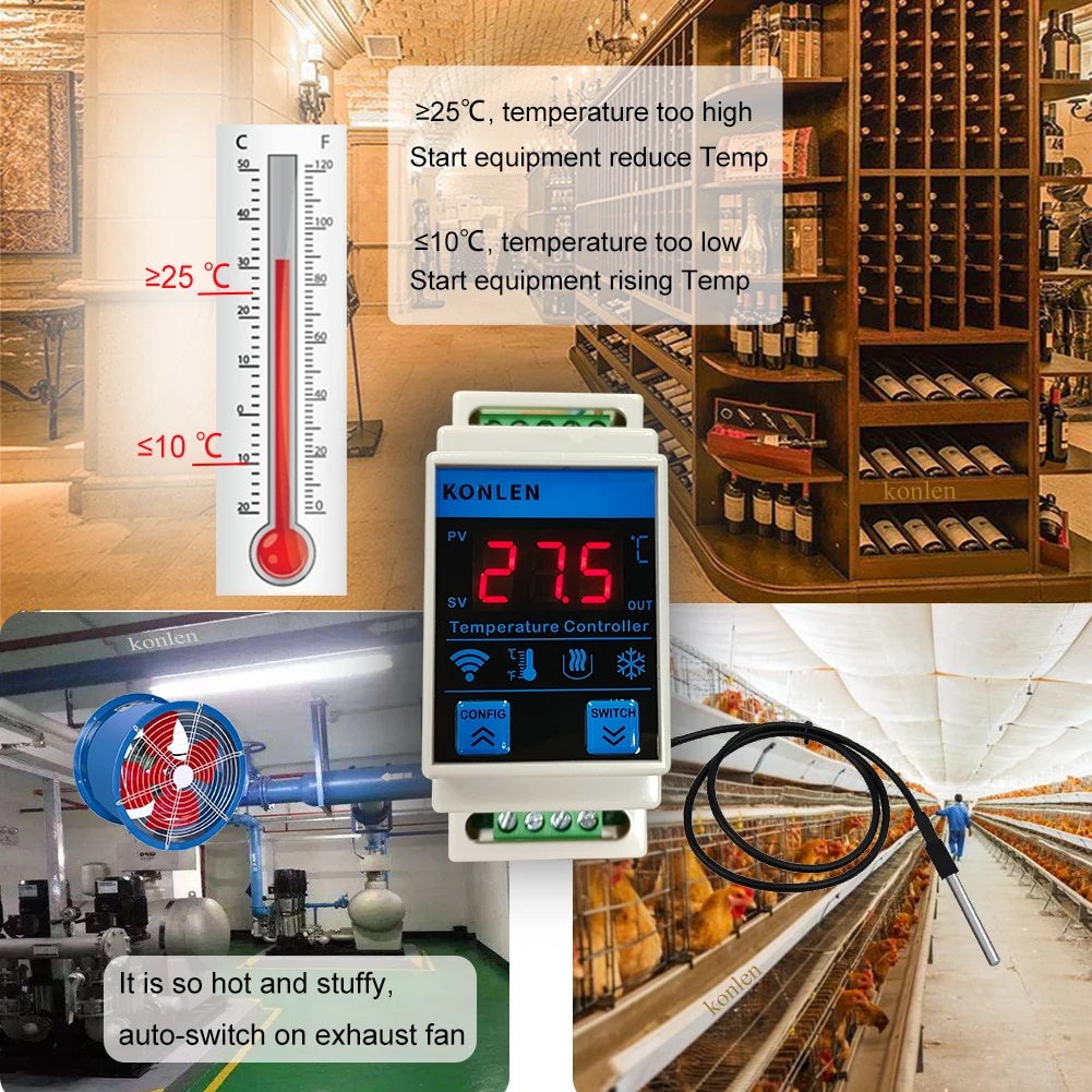Tuya WIFI Temperature Sensor T - Aquarium Thermometer ulasan dan harga