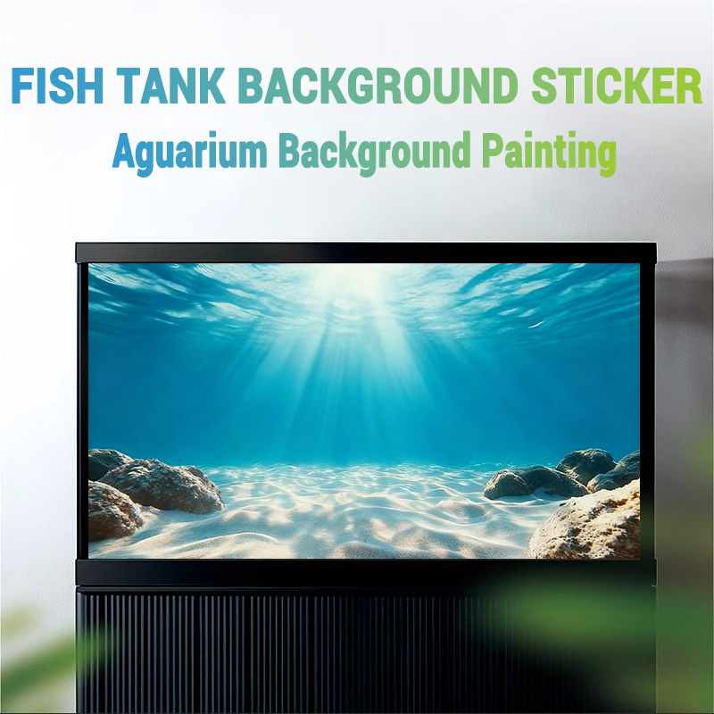 Blue Sea Clear Sand, Fish Tank - Aquarium Fish Background ulasan dan harga
