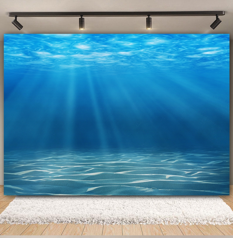 Underwater World Seabed Backdr - Aquarium Fish World ulasan dan harga