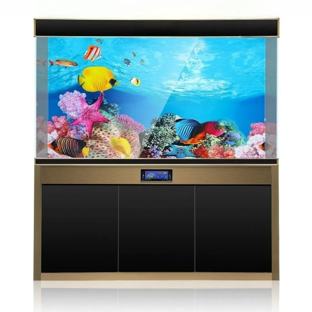 Background Aquarium 3D Sticker - Aquarium Fish Background ulasan dan harga