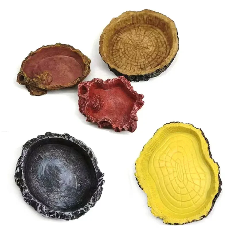Pet Reptile Feeder Bowl Resin  - Aquarium Fish Food ulasan dan harga