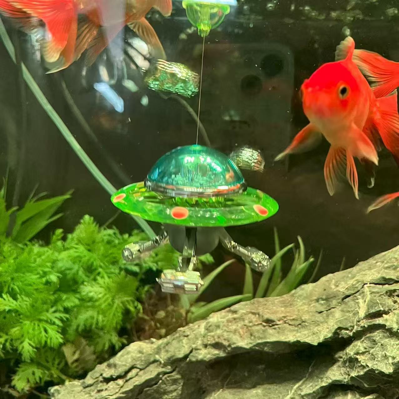 Suspended UFO Aquarium Statue  - Aquarium Fish World ulasan dan harga